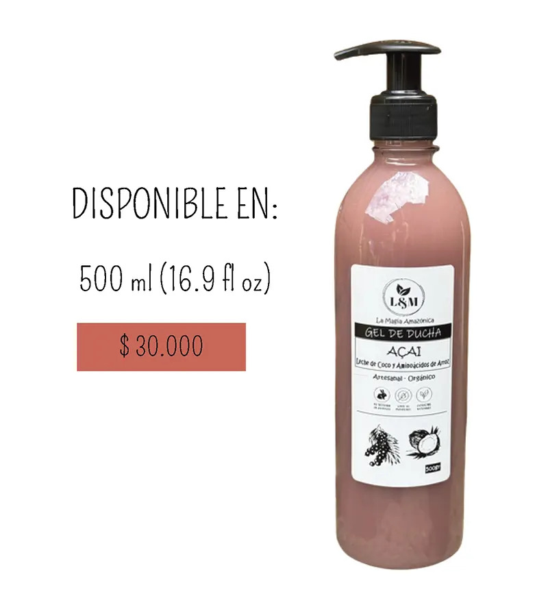Gel de Ducha Açaí – Artesanal Orgánico
