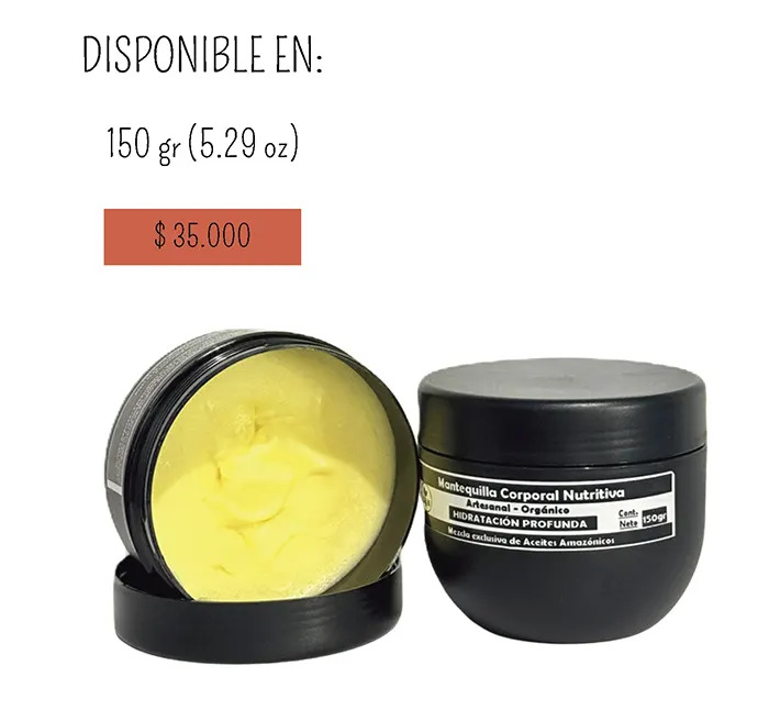 Mantequilla Corporal Nutritiva – Extractos Amazónicos