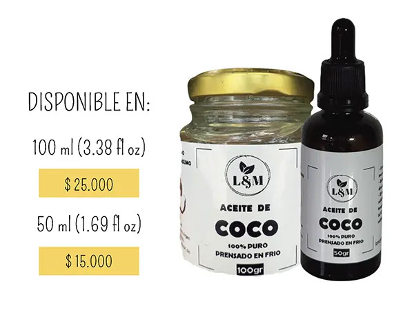 Aceite de Coco – 100% Puro Prensado en Frío