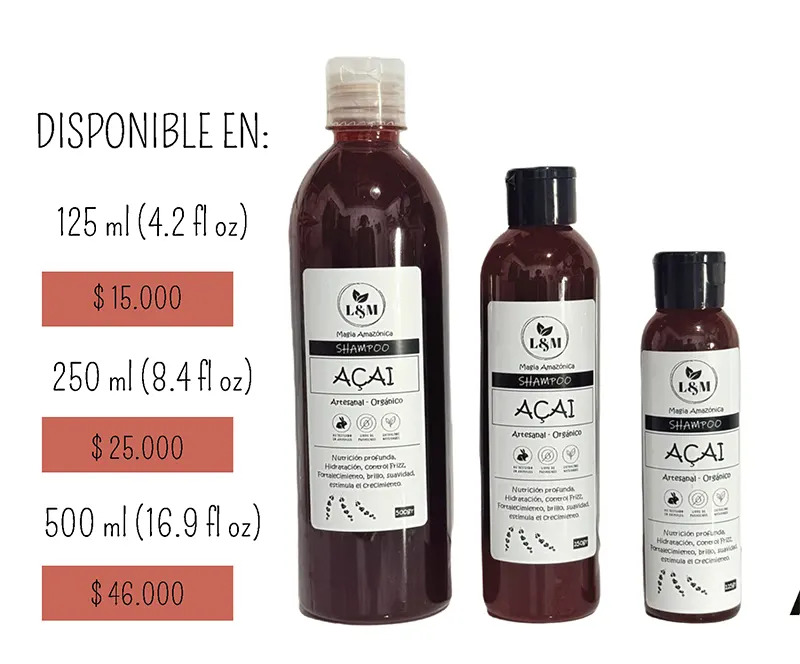 Shampoo de Açaí Amazónico – Reparación y Brillo Antioxidante